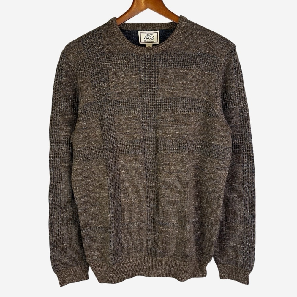 NWT Jos A Bank 1905 Textured Crewneck Pullover Sweater • Size M • 100% Cotton - Picture 2 of 8